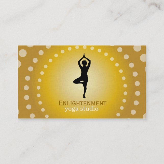 Yoga Tree Pose (black) Business Card (Front)