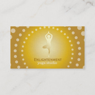 Yoga Tree Pose (gold) Business Card
