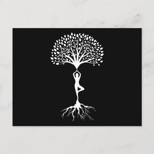Yoga Tree Zen Nirvana Asana Meditation Buddhism Gi Postcard (Front)