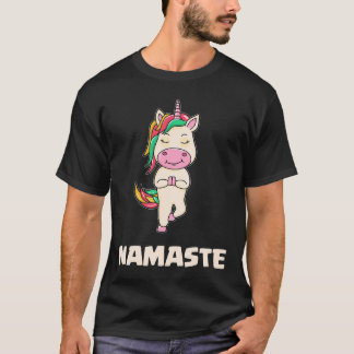 Yoga Unicorn Gymnasitics Namaste   Meditation T-Shirt