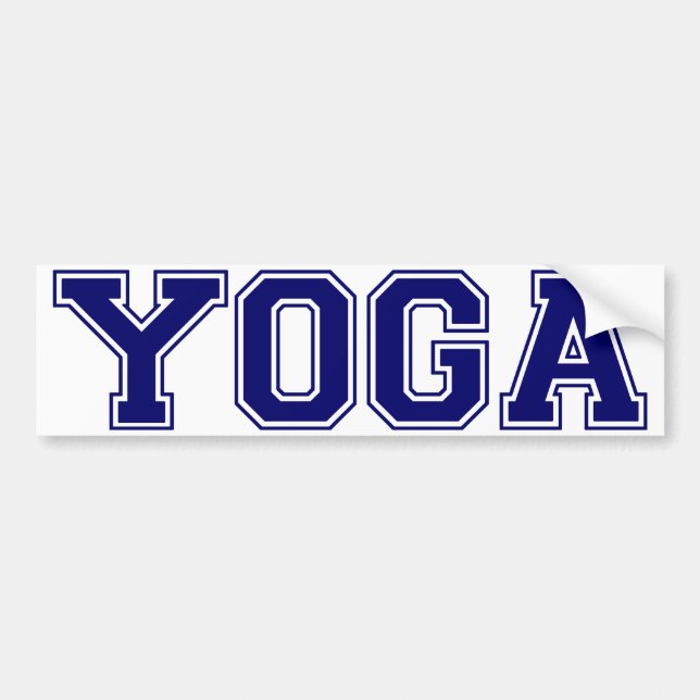 Yoga University Style Bumper Sticker (Front)