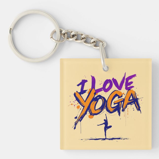Yoga Vibes Keychain (Front)