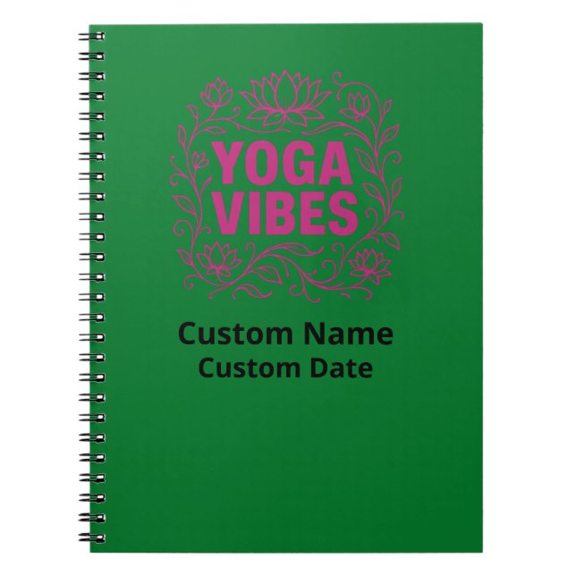 Yoga Vibes Lotus Vines Mindful Journal (Front)
