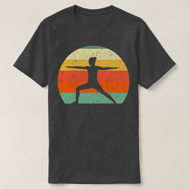Yoga Warrior at Sunset T-Shirt (Design Front)