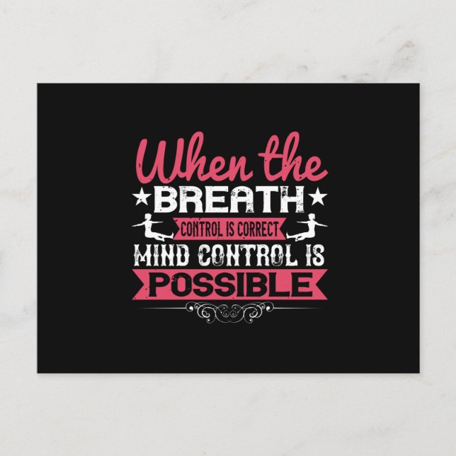 Yoga - With Breath Control, Mind Control Is Postcard (Front)