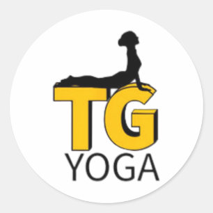 Yoga With Tg Logo Classic Round Sticker