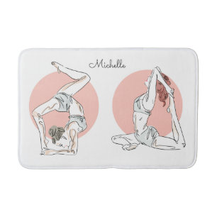 Yoga Woman custom name bath mats