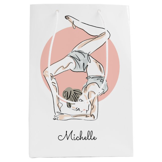 Yoga Woman custom name gift bag (Front)