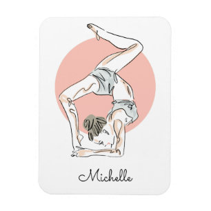 Yoga Woman custom name magnet