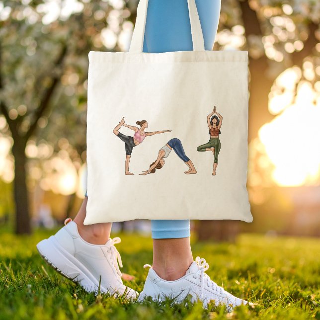 Yoga Women Poses Stretch Exercise Women Tote Bag (Creator Uploaded)