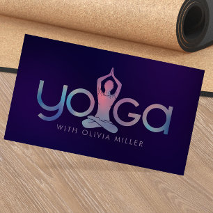 Yoga Word Art - Cool Minimal illustration Business Card