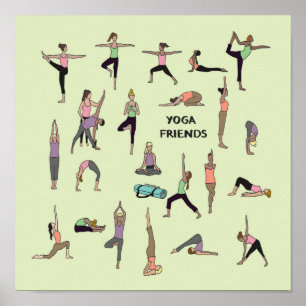 Yoga, yoga friends poster