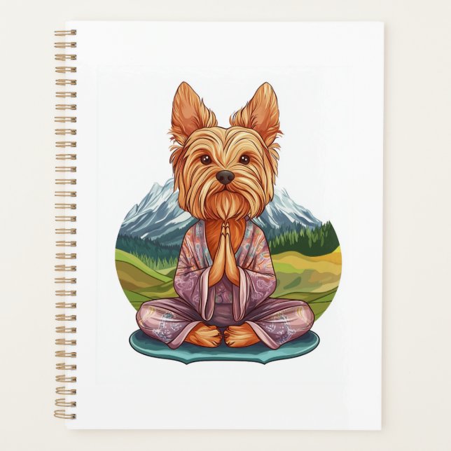Yoga Yorkie � Funny Meditating Dog Planner (Front)