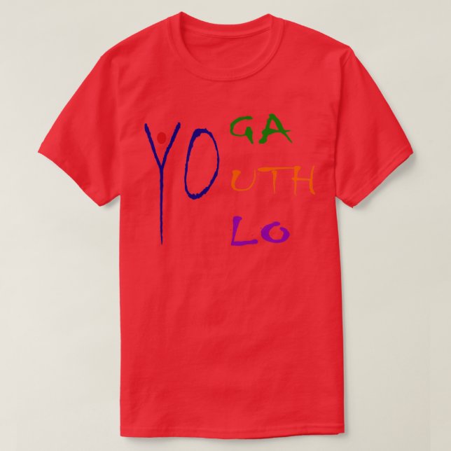 Yoga Youth Yolo Yoga T sirt T-Shirt (Design Front)