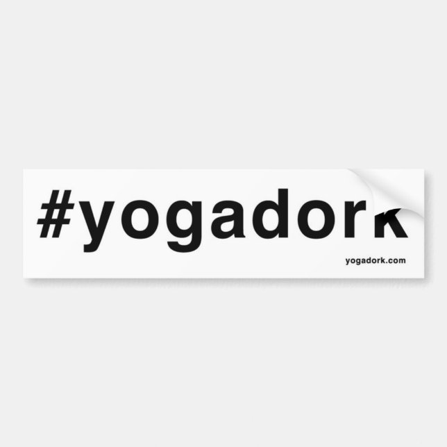 #yogadork bumper sticker (Front)