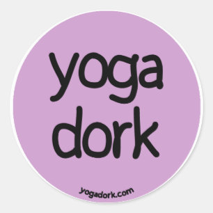 yogadork sticker round purple