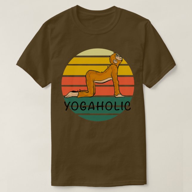 Yogaholic Yoga Shirt Namaste Shirt Yoga Meditation (Design Front)
