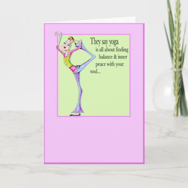 #Yogahumor, #yogapose, #yogabirthday, friendship Card (Front)