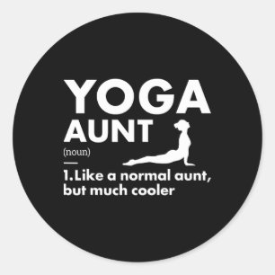 Yogi Aunt Definition Yoga Classic Round Sticker