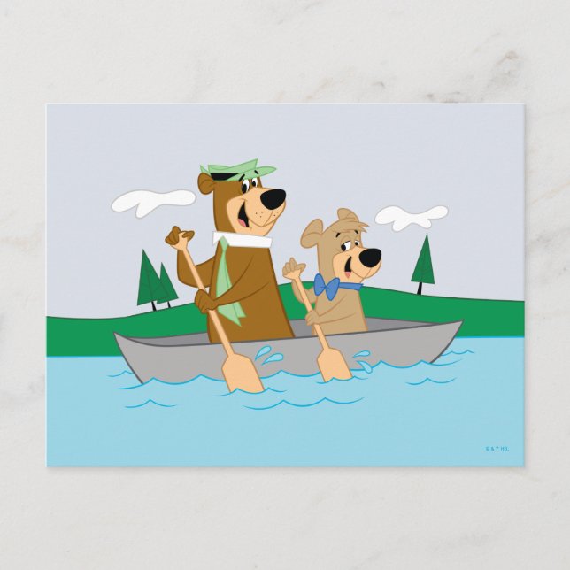 Yogi Bear and Boo Boo Fun Canoe Adventure Postcard (Front)