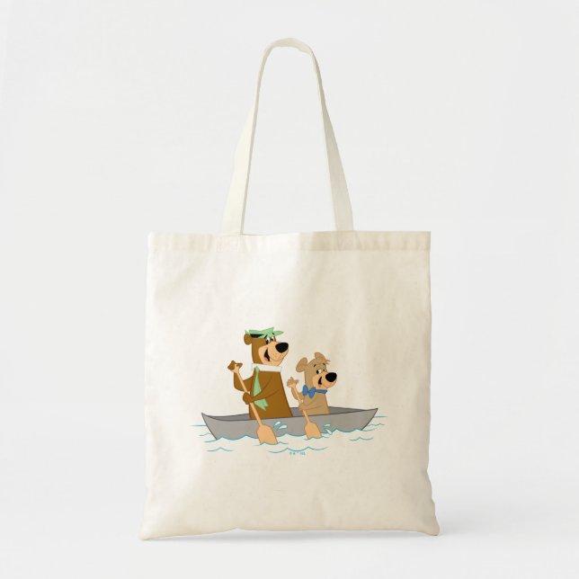 Yogi Bear and Boo Boo Fun Canoe Adventure Tote Bag (Front)