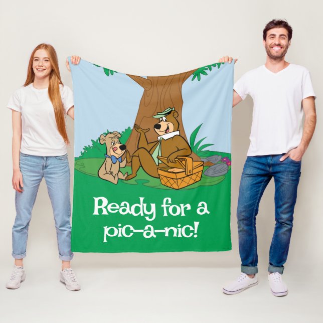 Yogi Bear and Boo-Boo Picnic Snack Fleece Blanket (In Situ)