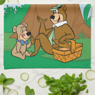 Yogi Bear and Boo-Boo Picnic Snack Tea Towel
