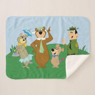 Yogi Bear and Friends Classic Pose Sherpa Blanket