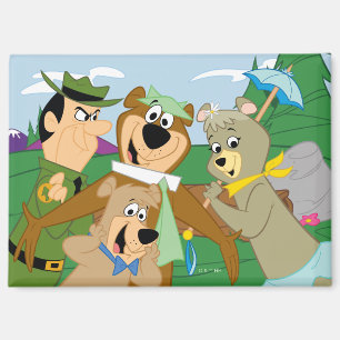 Yogi Bear and Friends Framed Forest Picture Magnet
