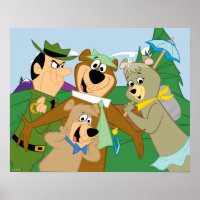 Yogi Bear and Friends Framed Forest Picture