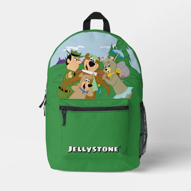 Yogi Bear and Friends Framed Forest Picture Printed Backpack (Front)