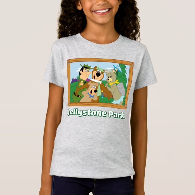 Yogi Bear and Friends Framed Forest Picture T-Shirt (Front)