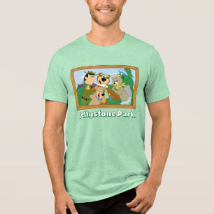 Yogi Bear and Friends Framed Forest Picture Tri-Blend Shirt