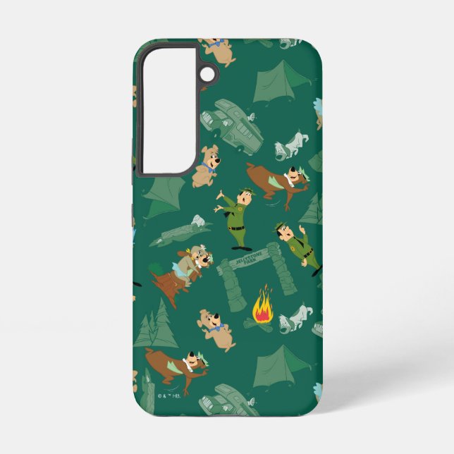 Yogi Bear and Friends Jellystone Park Camp Pattern Samsung Galaxy S22 Case (Back)