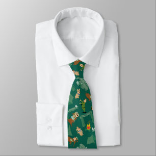 Yogi Bear and Friends Jellystone Park Camp Pattern Tie