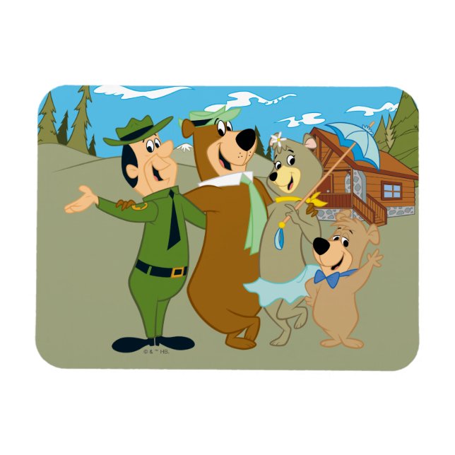 Yogi Bear and Friends Warm Welcome Magnet (Horizontal)