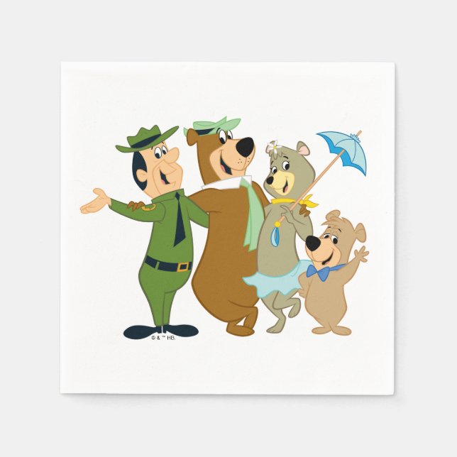 Yogi Bear and Friends Warm Welcome Napkin (Front)