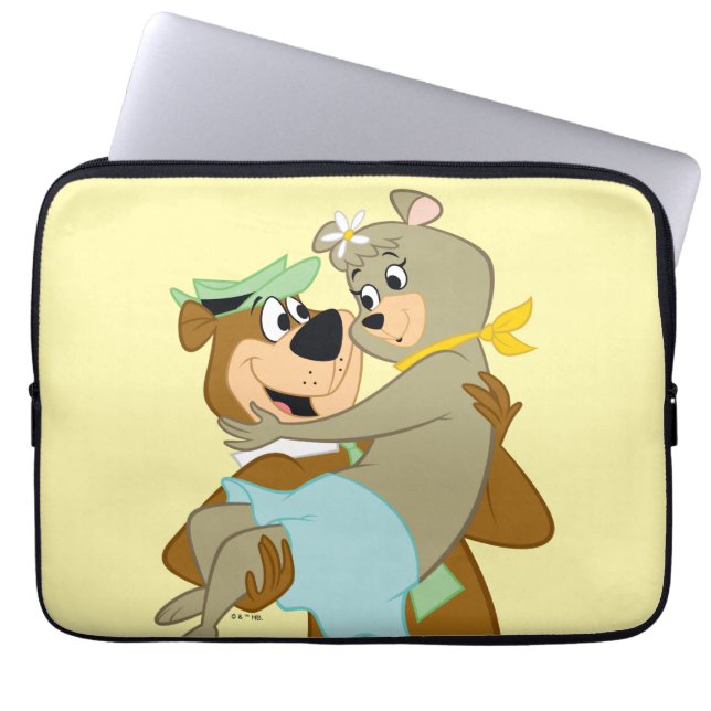 Yogi Bear Carrying Cindy Bear Laptop Sleeve (Front)
