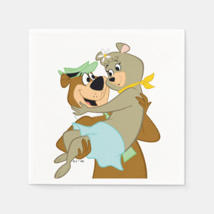 Yogi Bear Carrying Cindy Bear Napkin