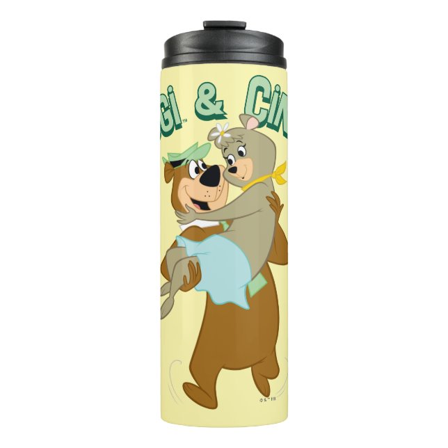 Yogi Bear Carrying Cindy Bear Thermal Tumbler (Front)