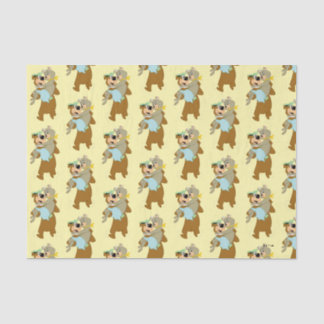 Yogi Bear Carrying Cindy Bear Tissue Paper