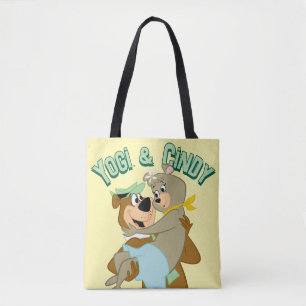 Yogi Bear Carrying Cindy Bear Tote Bag