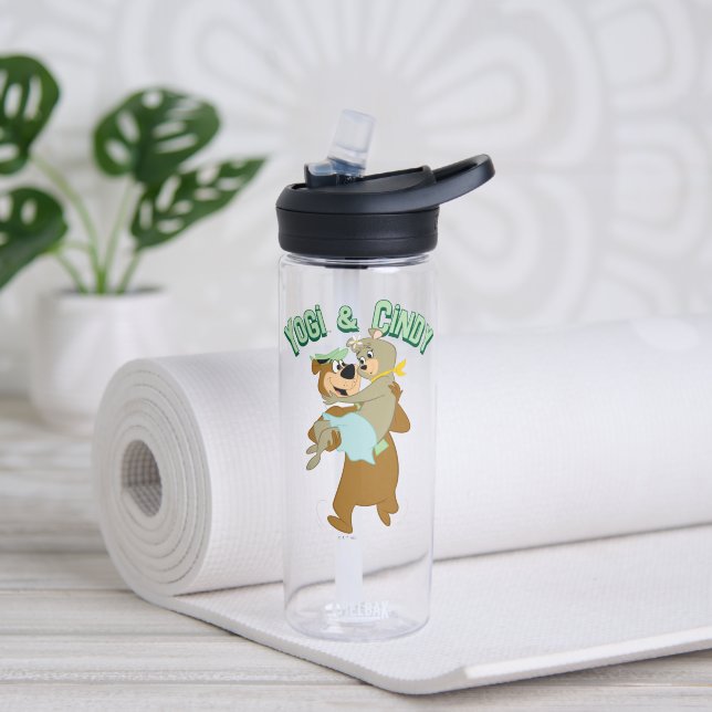 Yogi Bear Carrying Cindy Bear Water Bottle (Yoga)