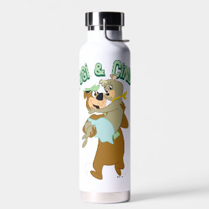 Yogi Bear Carrying Cindy Bear Water Bottle