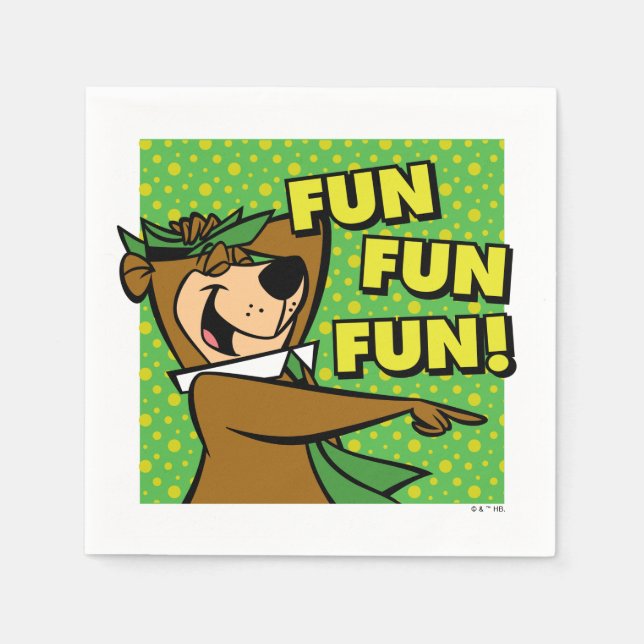 Yogi Bear Fun Fun Fun Napkin (Front)