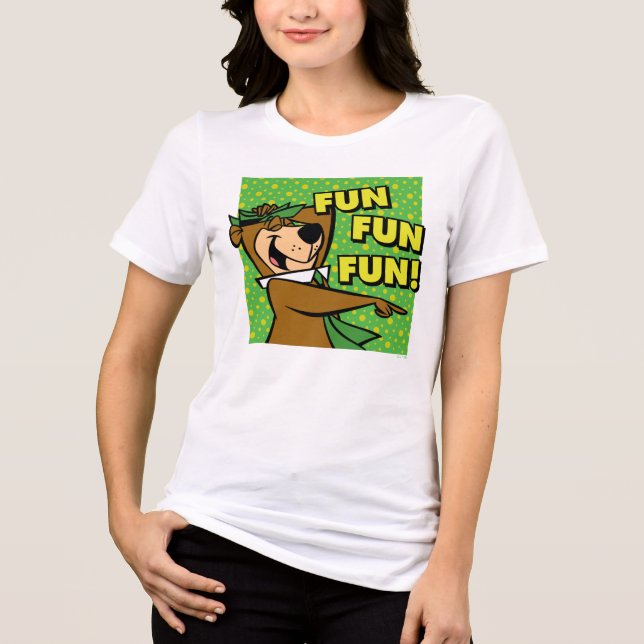 Yogi Bear Fun Fun Fun Tri-Blend Shirt (Front)