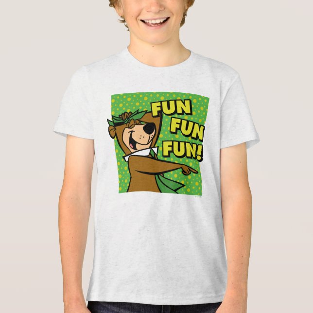 Yogi Bear Fun Fun Fun Tri-Blend Shirt (Front)