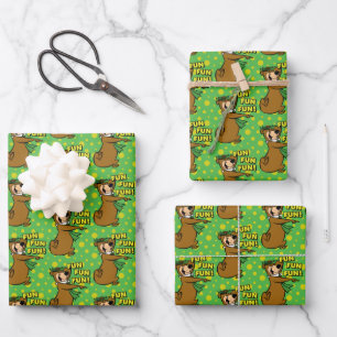 Yogi Bear Fun Fun Fun Wrapping Paper Sheet