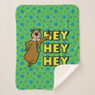 Yogi Bear Hey Hey Hey Sherpa Blanket