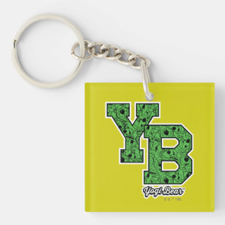 Yogi Bear Patterned Varsity Letters Key Ring